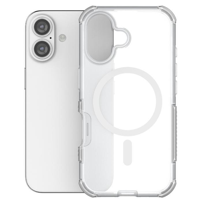 Bild 3, iPhone 16 Skal MagSafe Shockproof Hybrid Vit