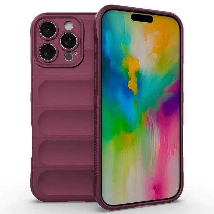 Bild 1, iPhone 16 Pro Skal Magic Shield Vinröd