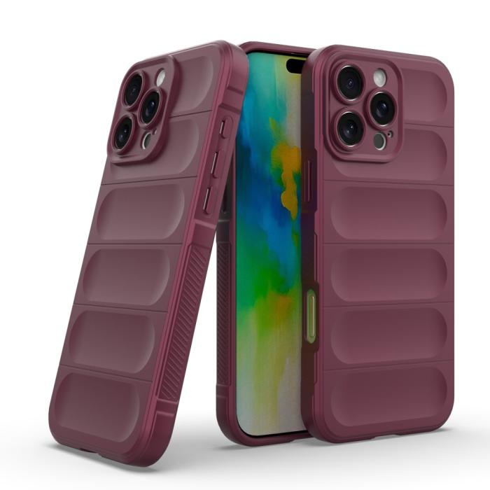 Bild 2, iPhone 16 Pro Skal Magic Shield Vinröd