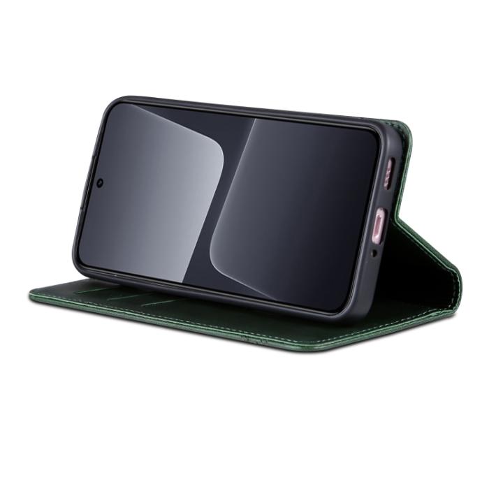 Bild 5, AZNS Xiaomi 13 5G Fodral Flip Läder Mörk Grön