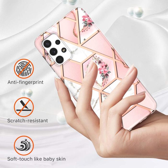 Bild 2, Samsung Galaxy A23 5G Skal Marmor Pink Flowers