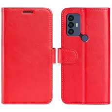 TCL 305 (2022) Fodral Crazy Horse L&auml;der R&ouml;d