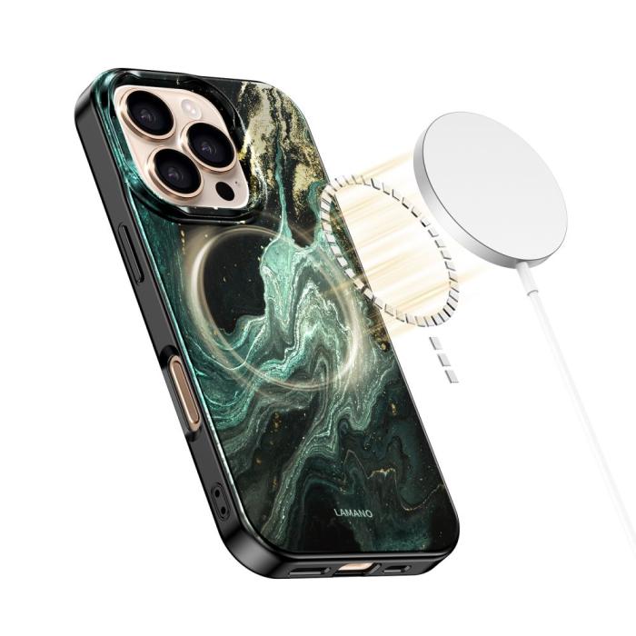 Bild 4, Tech-Protect iPhone 16 Pro Skal MagSafe Lamano Verde Aura