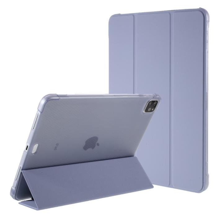 Bild 1, iPad Pro 11 (2018/2020/2021) - Tri-Fold Läder Fodral Pennhållare - Lila