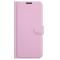 iPhone 13 Pro Max - Litchi Slim Läder Fodral - Ljus Rosa