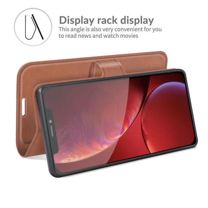 Bild 3, iPhone 13 Pro Max - Solid Slim Läder Fodral - Brun