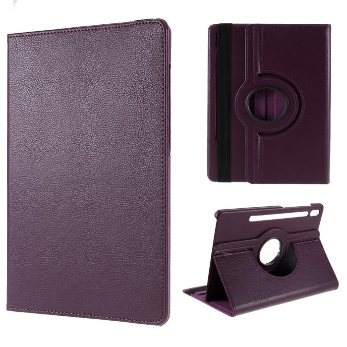 Bild 1, Samsung Galaxy Tab S7 / Tab S8 - 360° Rotation Fodral - Lila