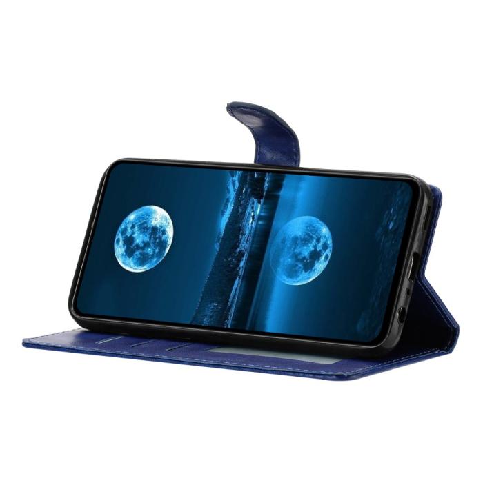 Bild 2, Samsung Galaxy S25 Edge Fodral Läder Blå