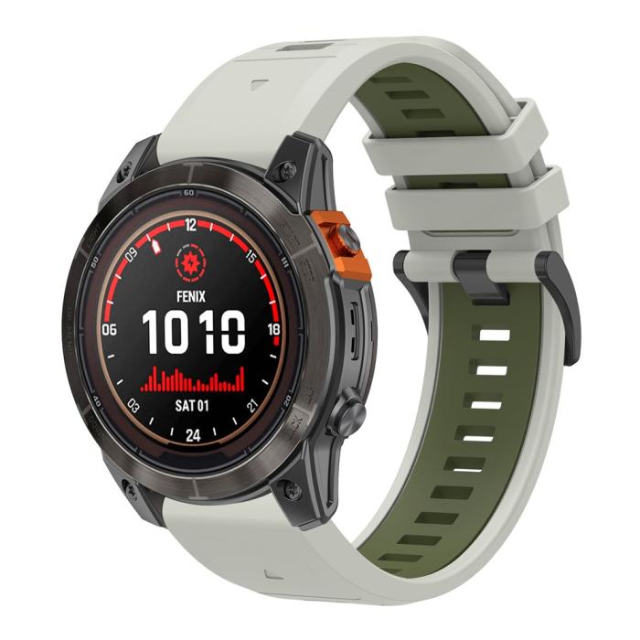 Bild 4, Garmin Fenix 26 mm Armband Quick Release Silikon Grå