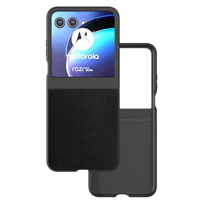 Bild 1, Motorola Razr 50 5G Mobilskal Läder Svart