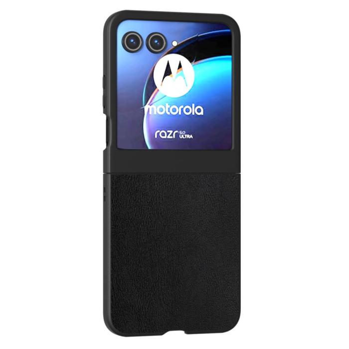 Bild 2, Motorola Razr 50 5G Mobilskal Läder Svart