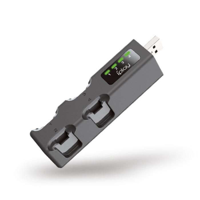 Bild 5, iPlay LED USB Laddare För 4x NSW Joy-Con Svart