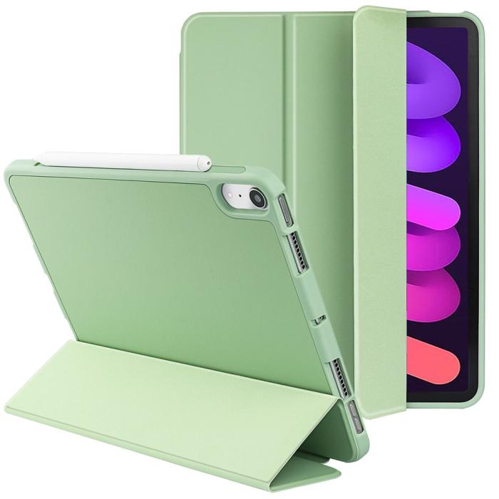 Bild 1, iPad Mini 2024/2021 Fodral Tri-Fold Pennhållare Grön