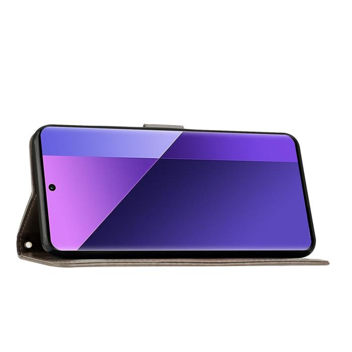 Bild 3, Sony Xperia 10 VII Fodral Med Blommigt Tryck Grå