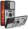Samsung Galaxy S22 Skal Ring CamShield Hybrid Silver