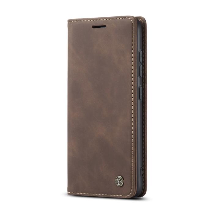 Bild 2, CASEME Samsung Galaxy S22 Fodral Flip Retro Läder Brun