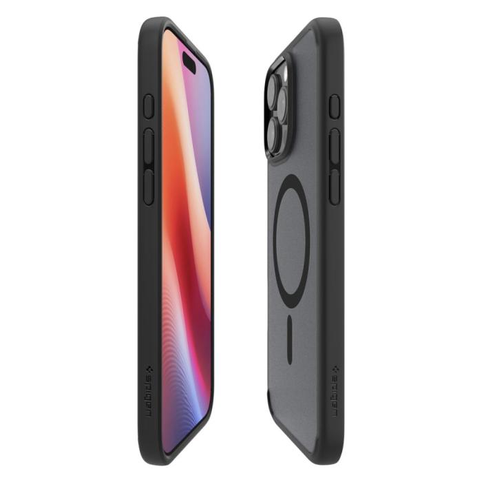 Bild 4, Spigen iPhone 16 Pro Skal MagSafe Ultra Hybrid Frostad Svart