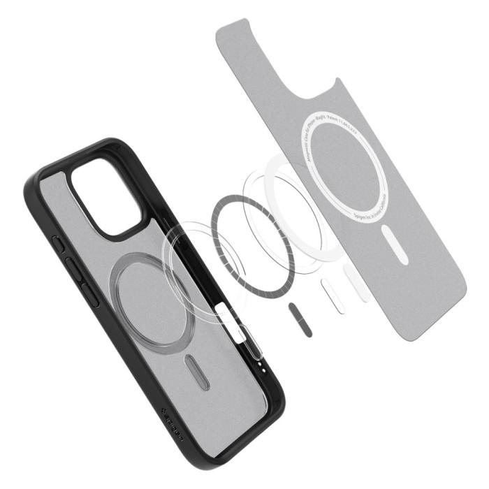Bild 5, Spigen iPhone 16 Pro Skal MagSafe Ultra Hybrid Frostad Svart