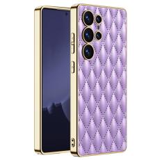 GKK Samsung Galaxy S25 Ultra Skal Diamond Hybrid L&auml;der Lila