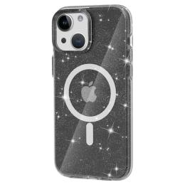 iPhone 15 Skal MagSafe Hybrid Glitter Svart