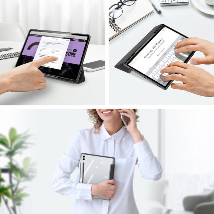 Bild 5, DUX DUCIS Galaxy Tab S9 FE Plus Fodral TOBY Hybrid Svart