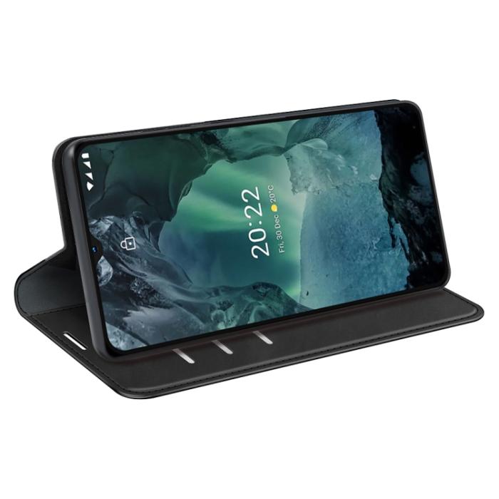 Bild 6, Nokia G11 / G21 Fodral Flip Skin Touch Svart