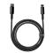 Baseus 2m 20W PD USB-C - Lightning Flätad Nylon Kabel - Svart