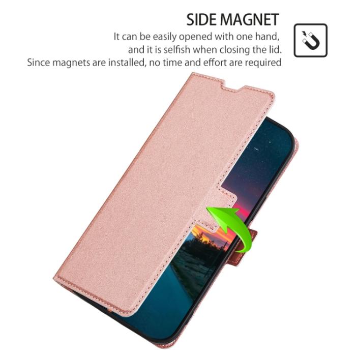 Bild 5, Sony Xperia 1 IV Fodral Slim Läder Roséguld
