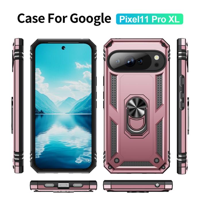 Bild 2, Google Pixel 11 Pro XL Skal Hybrid Kickstand Roséguld
