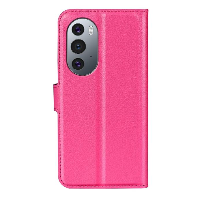 Bild 3, Motorola Edge 30 Pro Fodral Litchi Textur Rosa
