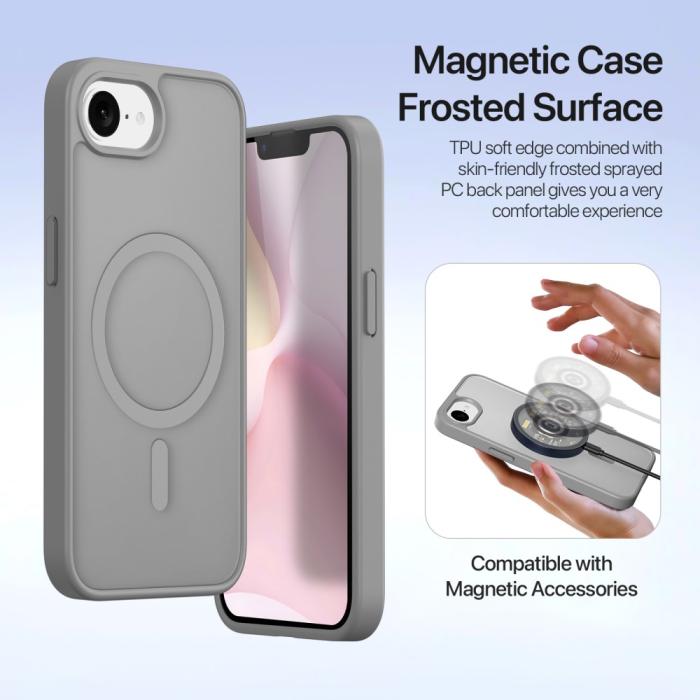Bild 6, DUX DUCIS iPhone 16e 2in1 Magnet Fodral Lawa Series Grå