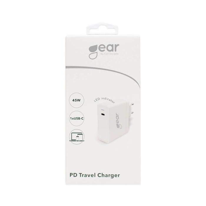Bild 2, GEAR Väggladdare 1xUSB-C PD 45W Vit