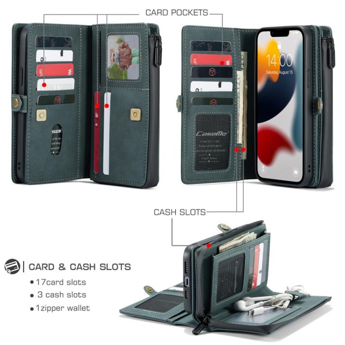 Bild 2, CASEME iPhone 13 Pro Max Fodral/Skal Magnet 2in1 Multifunktionell Grön