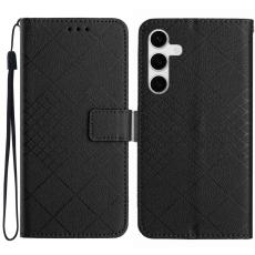 Samsung Galaxy S25 FE Fodral L&auml;der Svart