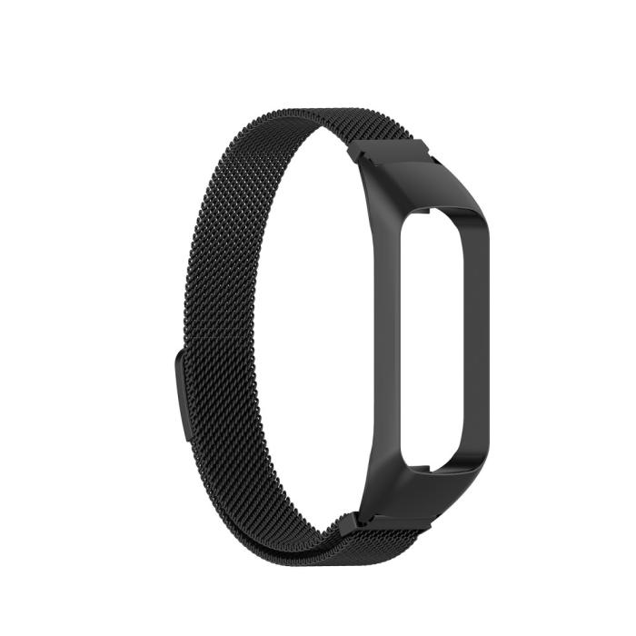 Bild 2, Samsung Galaxy Fit 2 Metall Armband Milanese Loop Svart