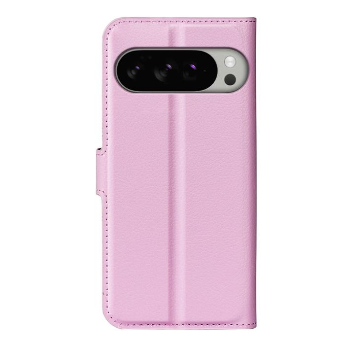 Bild 6, Google Pixel 10 Pro XL Fodral Litchi Läder Ljus Rosa