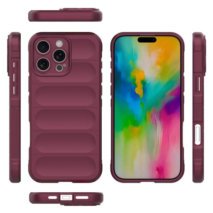 Bild 6, iPhone 16 Pro Skal Magic Shield Vinröd