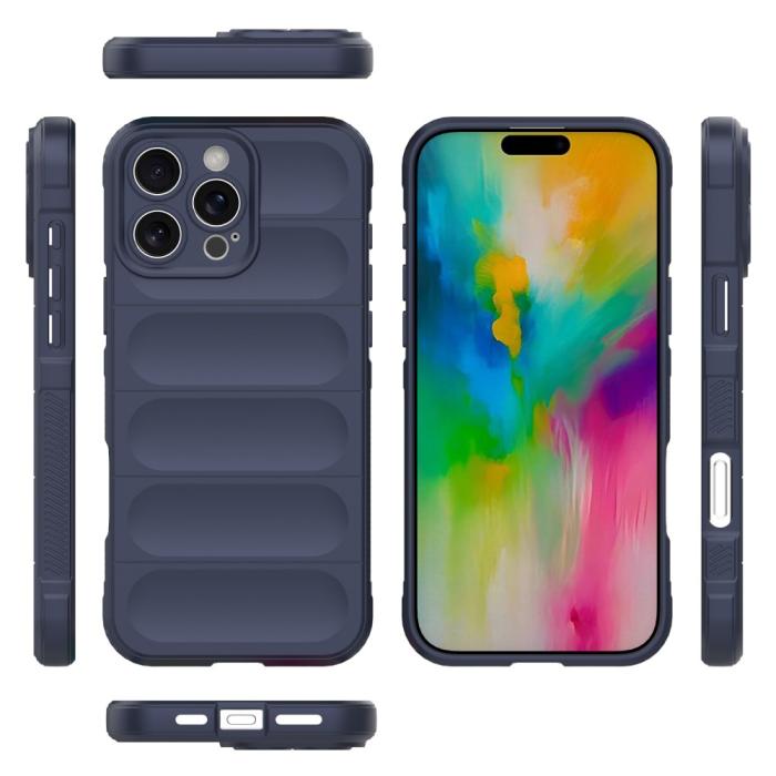 Bild 3, iPhone 16 Pro Skal Magic Shield Mörk Blå