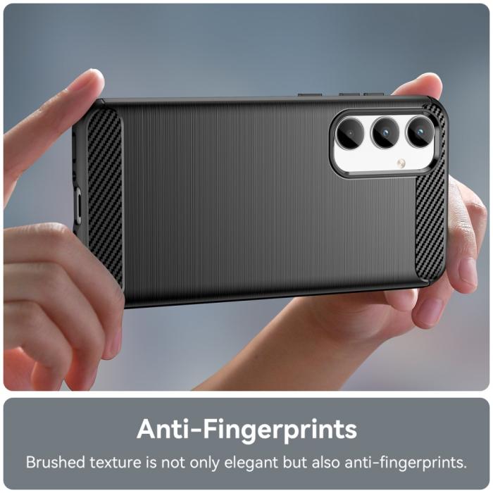 Bild 5, Samsung Galaxy A35 5G Skal Borstad Stål Textur Svart