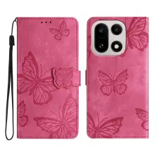 OnePlus 15 Fodral Med Fj&auml;ril Tryck Rosa