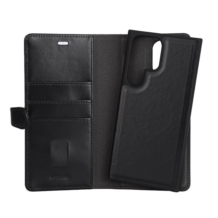 Bild 6, Buffalo Samsung Galaxy S23 Ultra Fodral 2in1 Magnet / Skal Svart