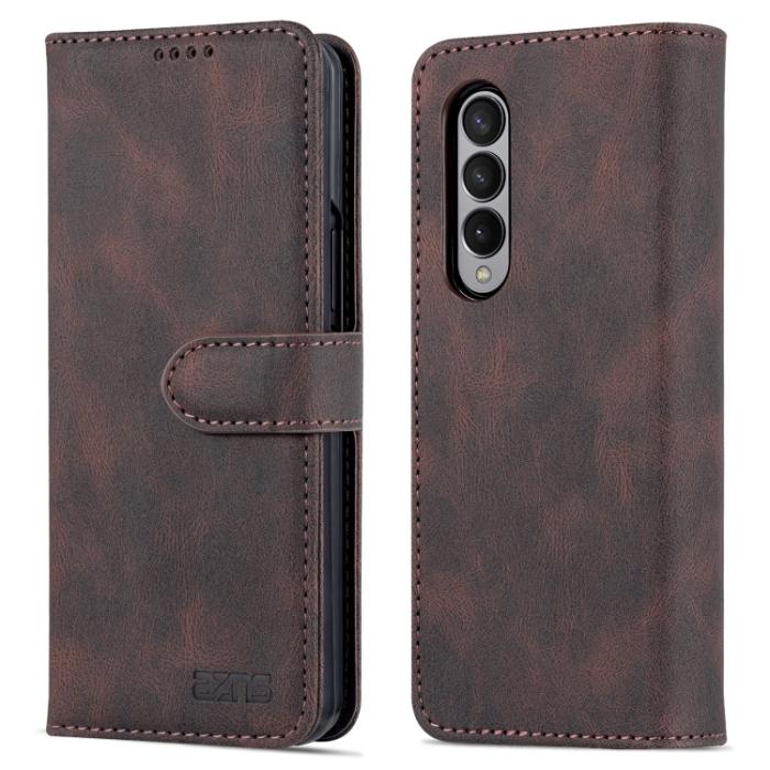 Bild 2, AZNS Galaxy Z Fold 3 Fodral Skin Touch Brun