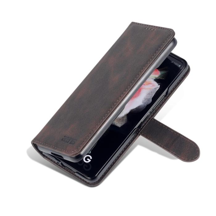 Bild 3, AZNS Galaxy Z Fold 3 Fodral Skin Touch Brun