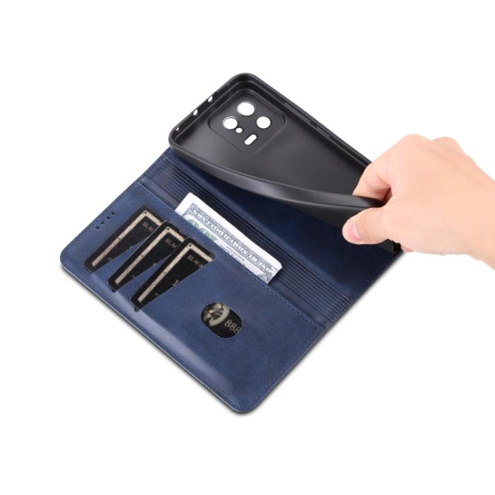 Bild 6, AZNS Xiaomi 13 5G Fodral Flip Läder Blå