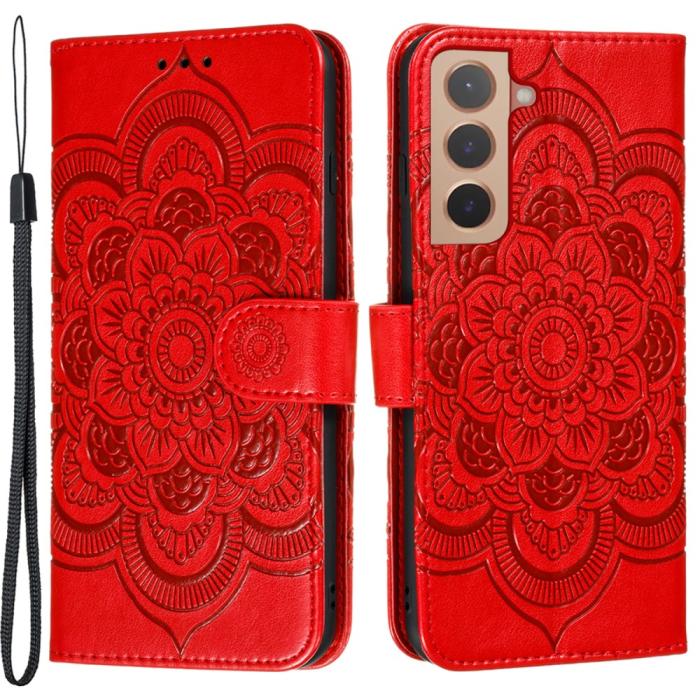 Bild 1, Samsung Galaxy S22 Plus Fodral Mandala Flower Röd
