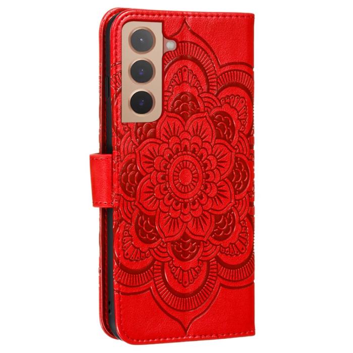 Bild 3, Samsung Galaxy S22 Plus Fodral Mandala Flower Röd