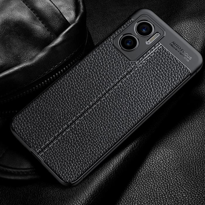 Bild 4, Xiaomi Redmi 10 5G Skal Litchi Textur Blå