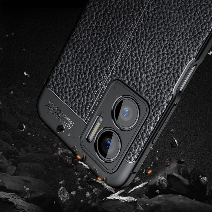 Bild 6, Xiaomi Redmi 10 5G Skal Litchi Textur Blå