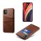 iPhone 12 Pro Max - KSQ Skal Med Kortfack - Brun