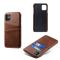 iPhone 12 Pro Max - KSQ Skal Med Kortfack - Brun